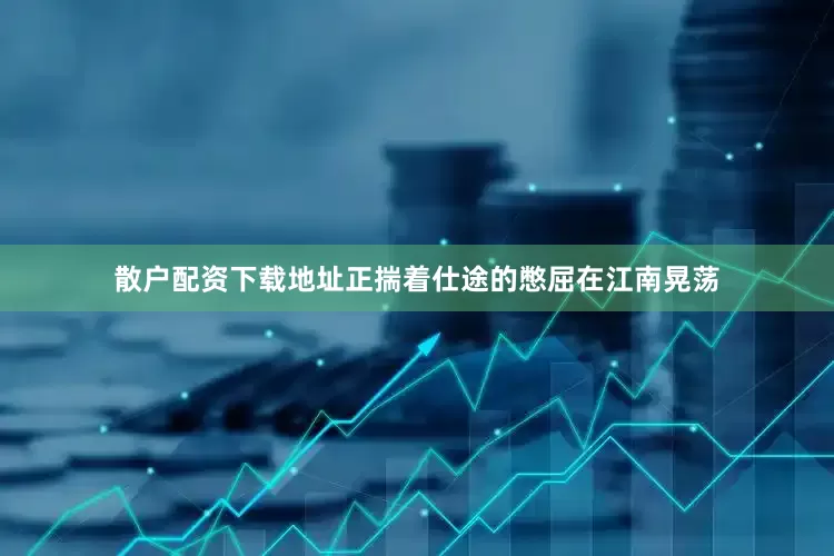 散户配资下载地址正揣着仕途的憋屈在江南晃荡